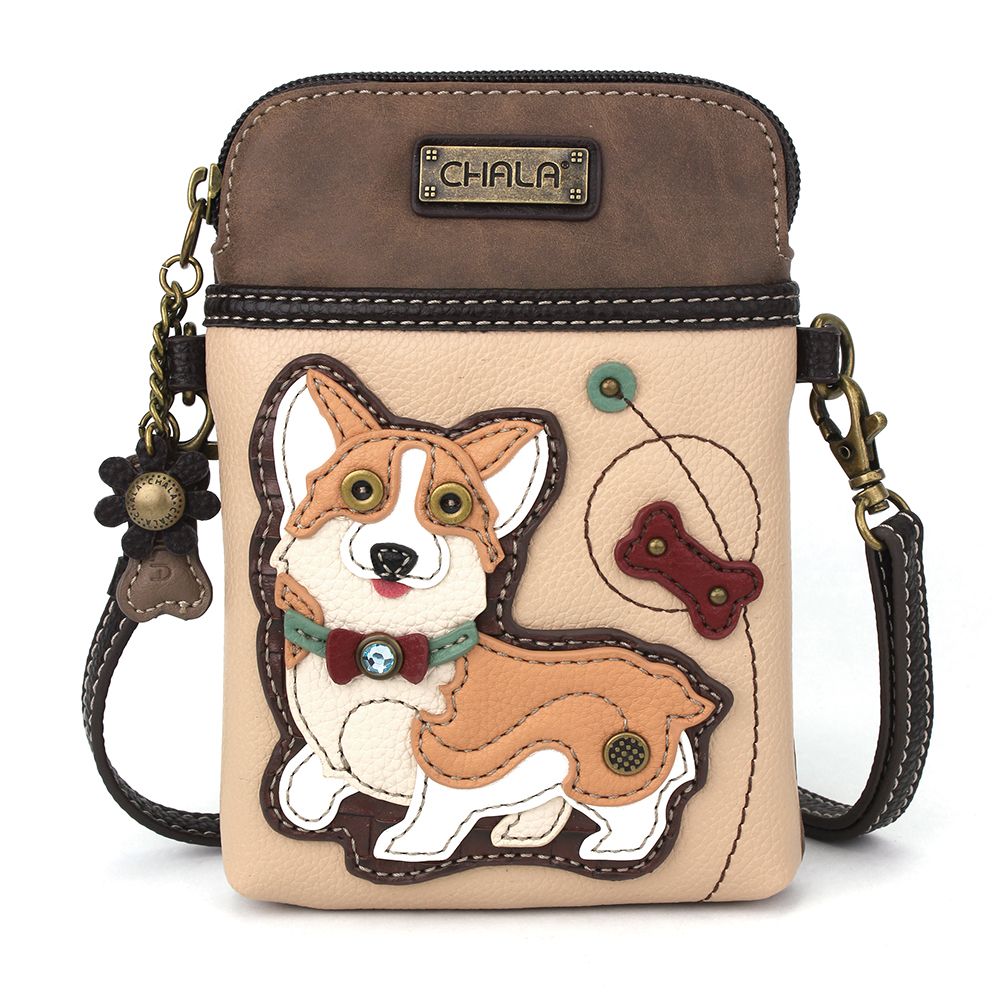 Corgi Cellphone Crossbody in Ivory by Chala