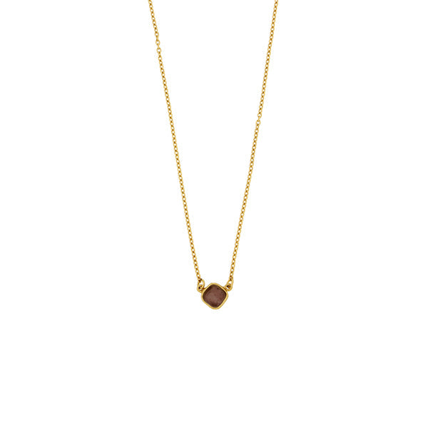 Bubble Diamond 16 Inch Adjustable Dainty Pendant Necklace-Dark Purple by Michael Michaud