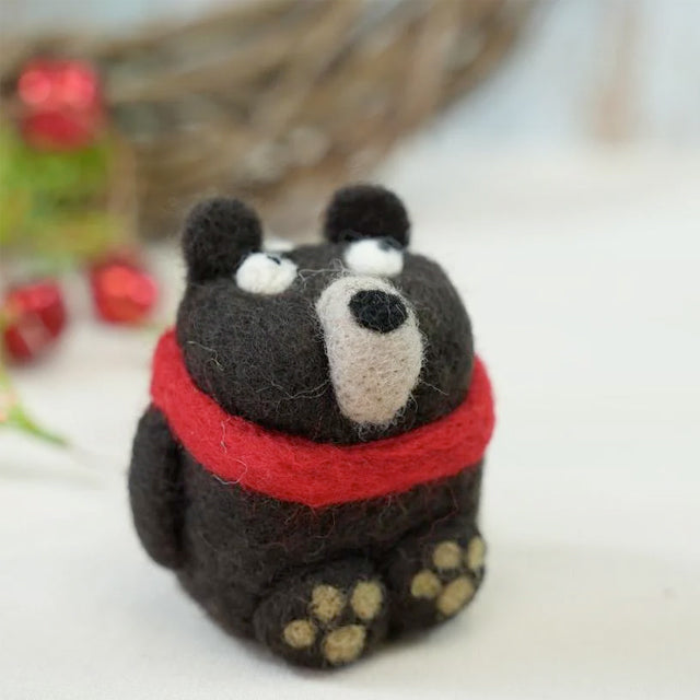 Holiday Bear Woolie Ornament