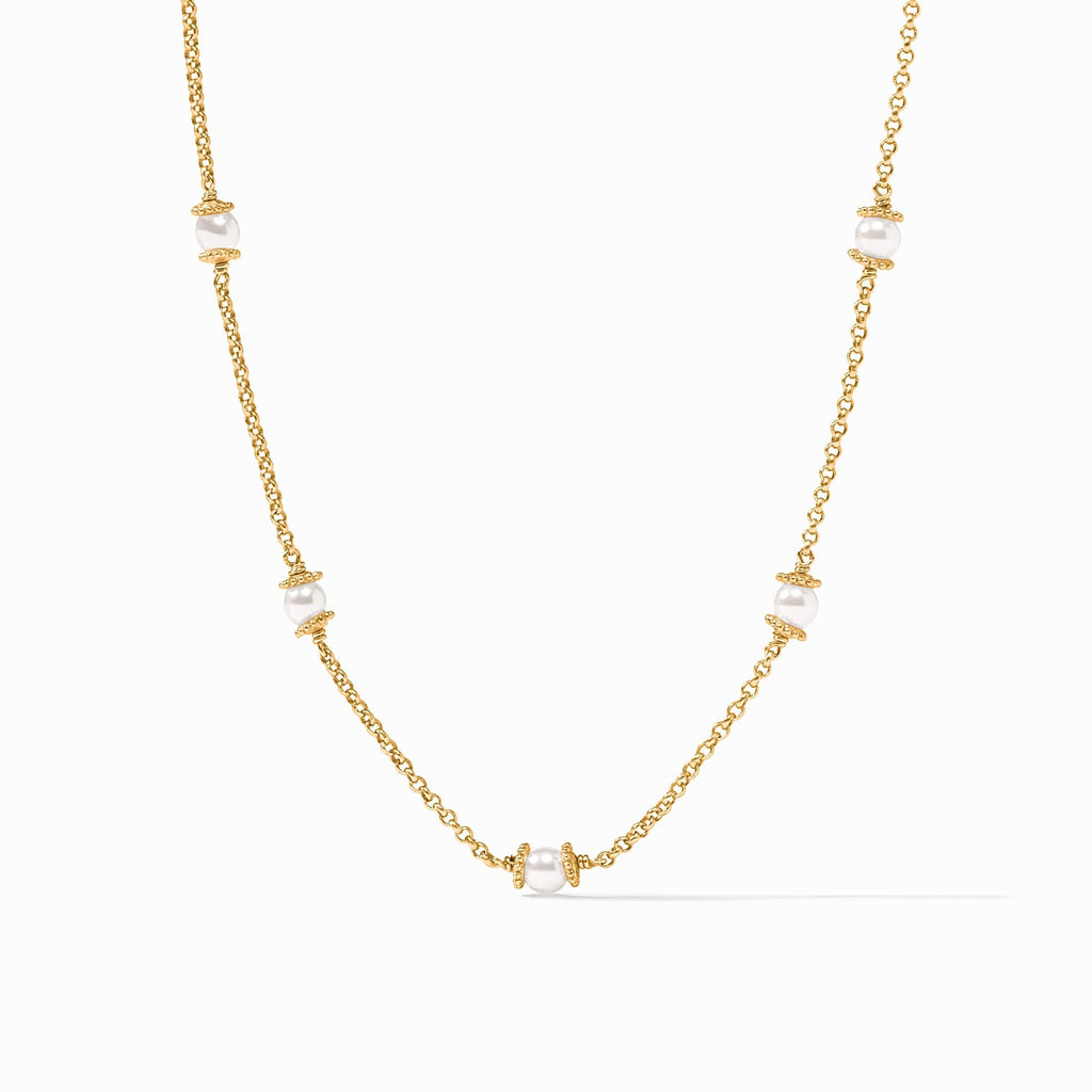 Hydra Delicate Station Necklace in Pearl by Julie Vos