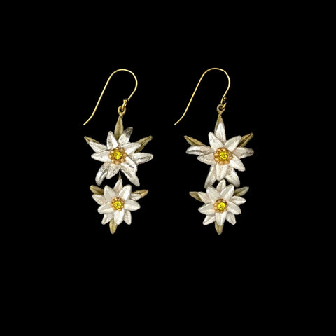 Edelweiss Long Wire Earrings by Michael Michaud