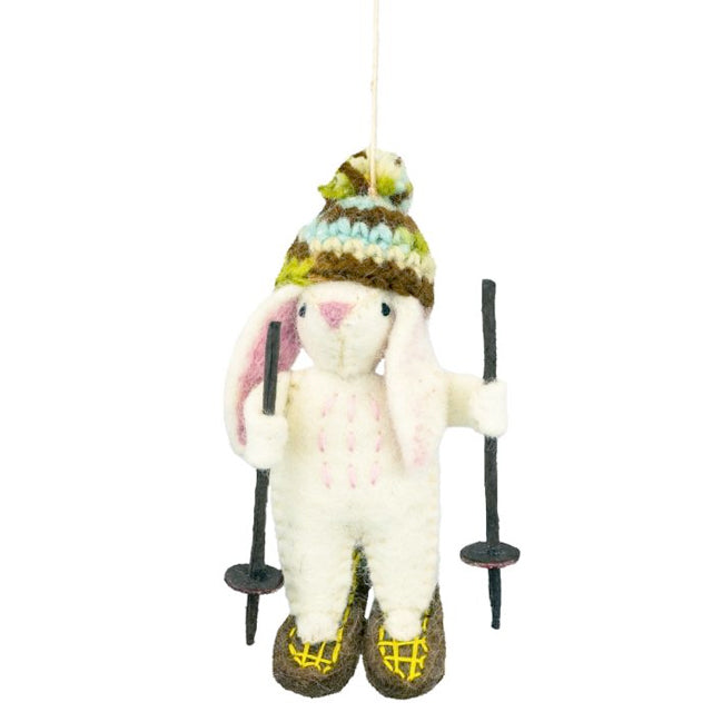 Camp Bunny Wool Ornament