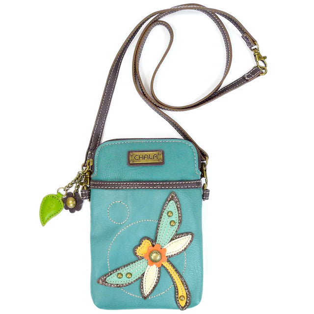 Dragonfly Cellphone Crossbody in Turquoise