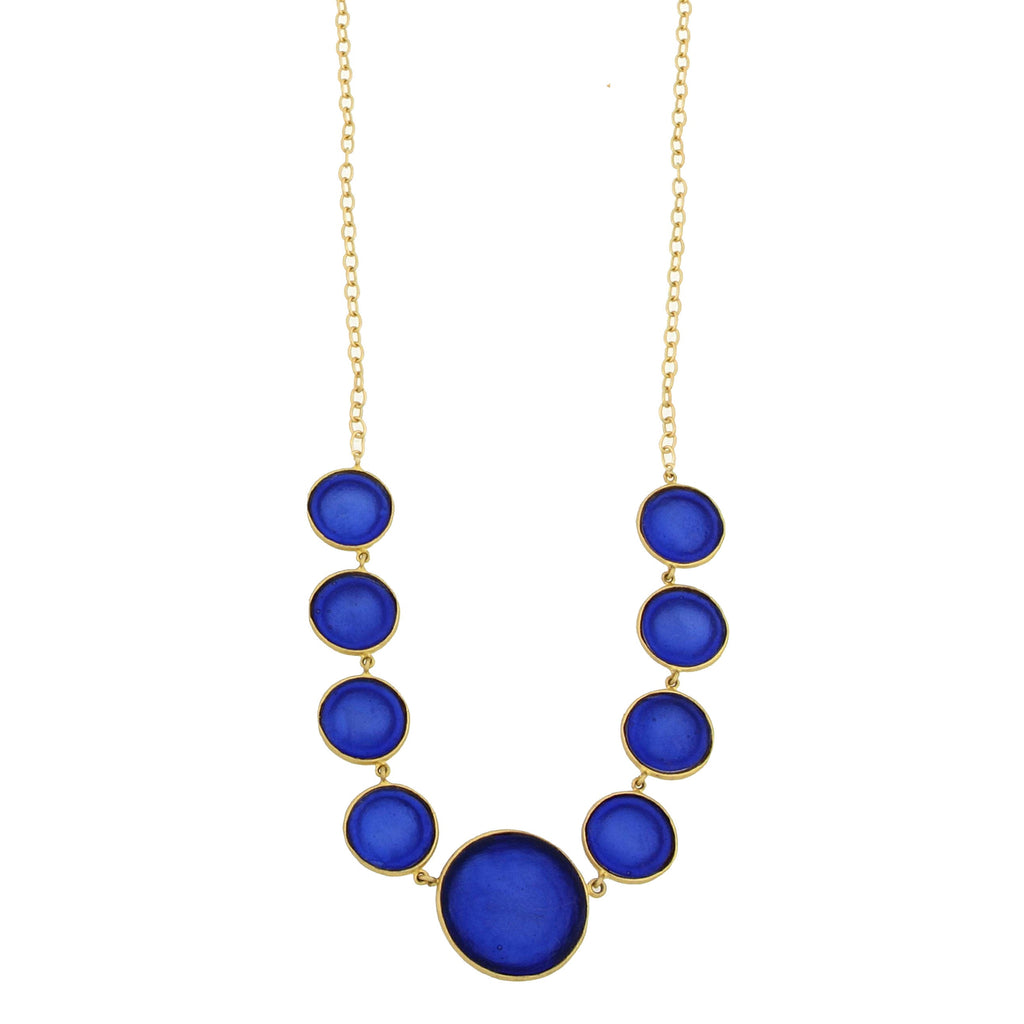 Bubble 16 Inch Adjustable Necklace - Cobalt by Michael Michaud