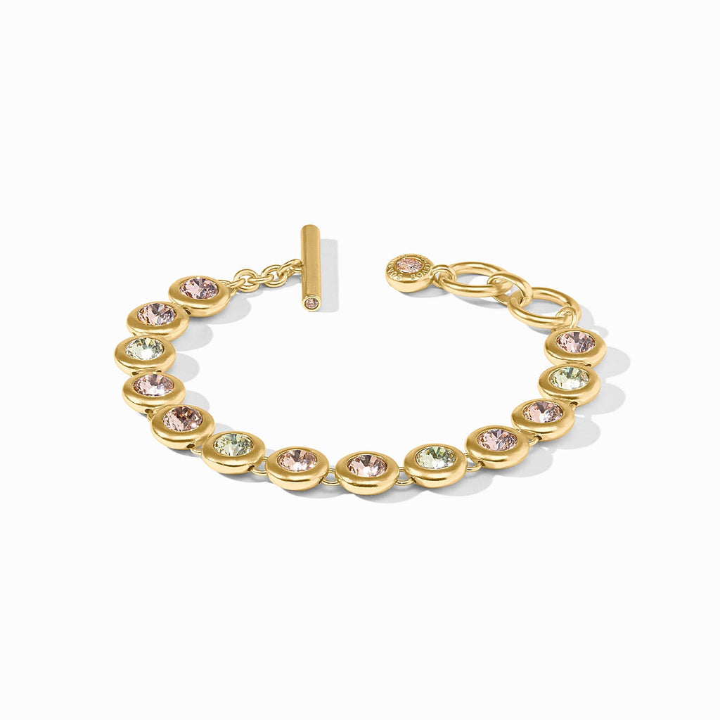 Rainbow Tennis Bracelet in Champagne Radiance by Julie Vos