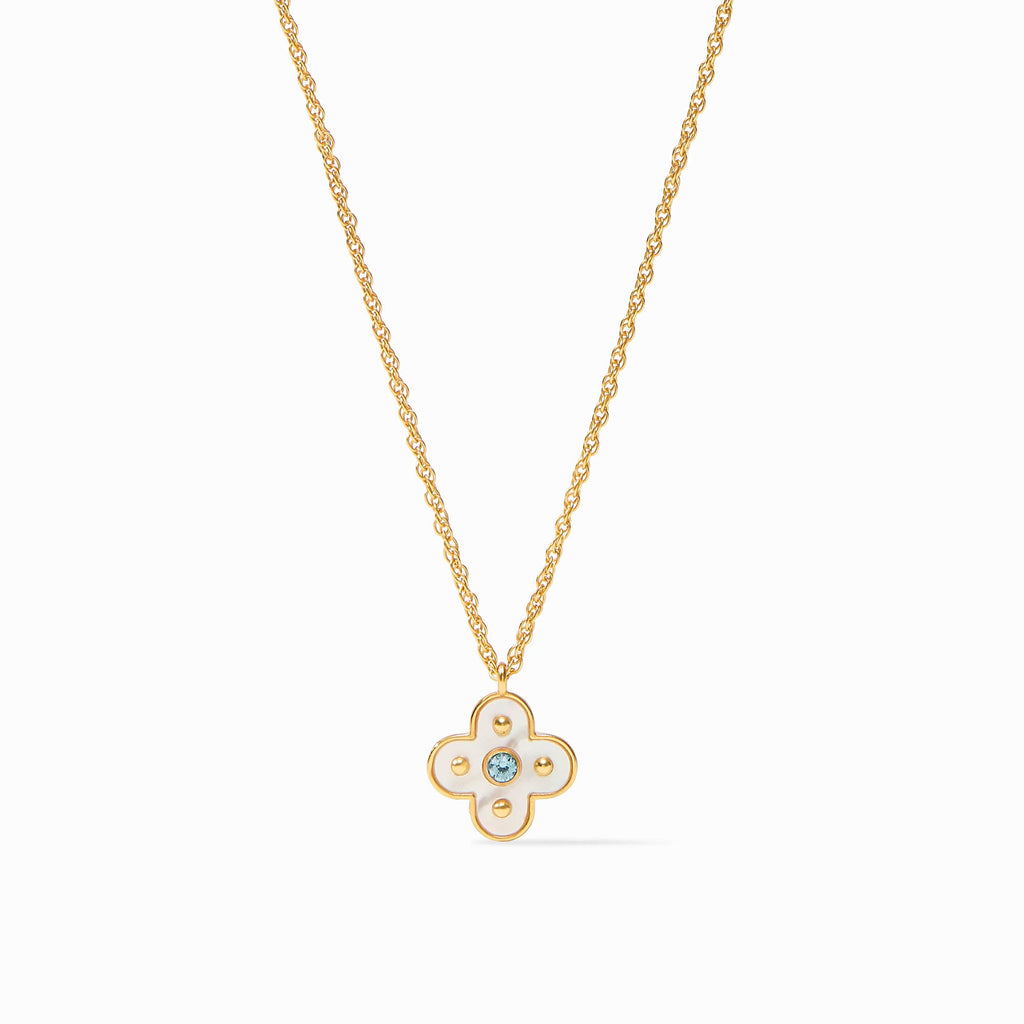 Colette Delicate Necklace in Chalcedony Blue by Julie Vos
