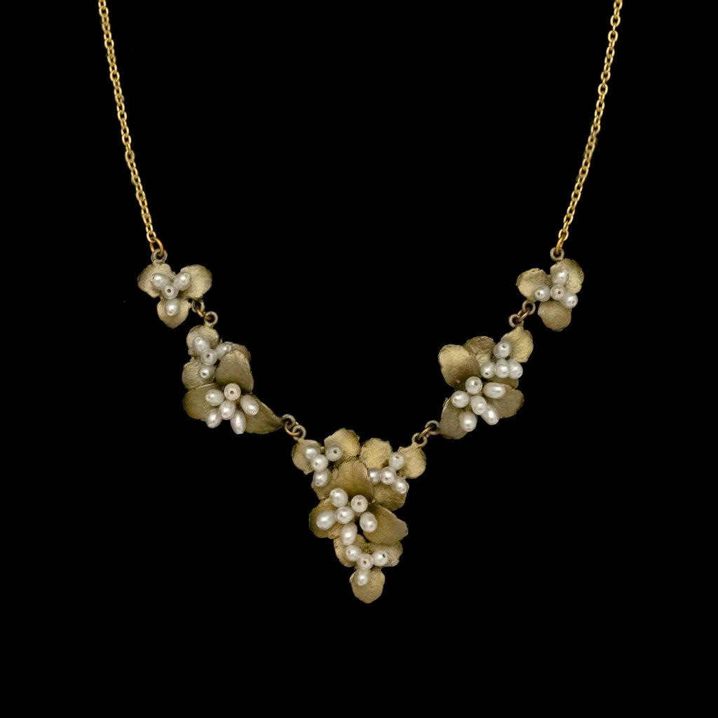 Pachysandra 16 Inch Adjustable Drop Necklace by Michael Michaud