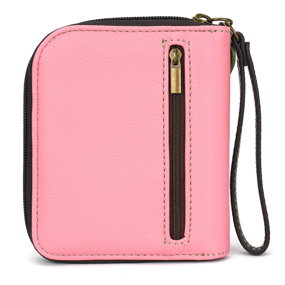 Hummingbird A Zip-Around Wallet in Pink by Chala