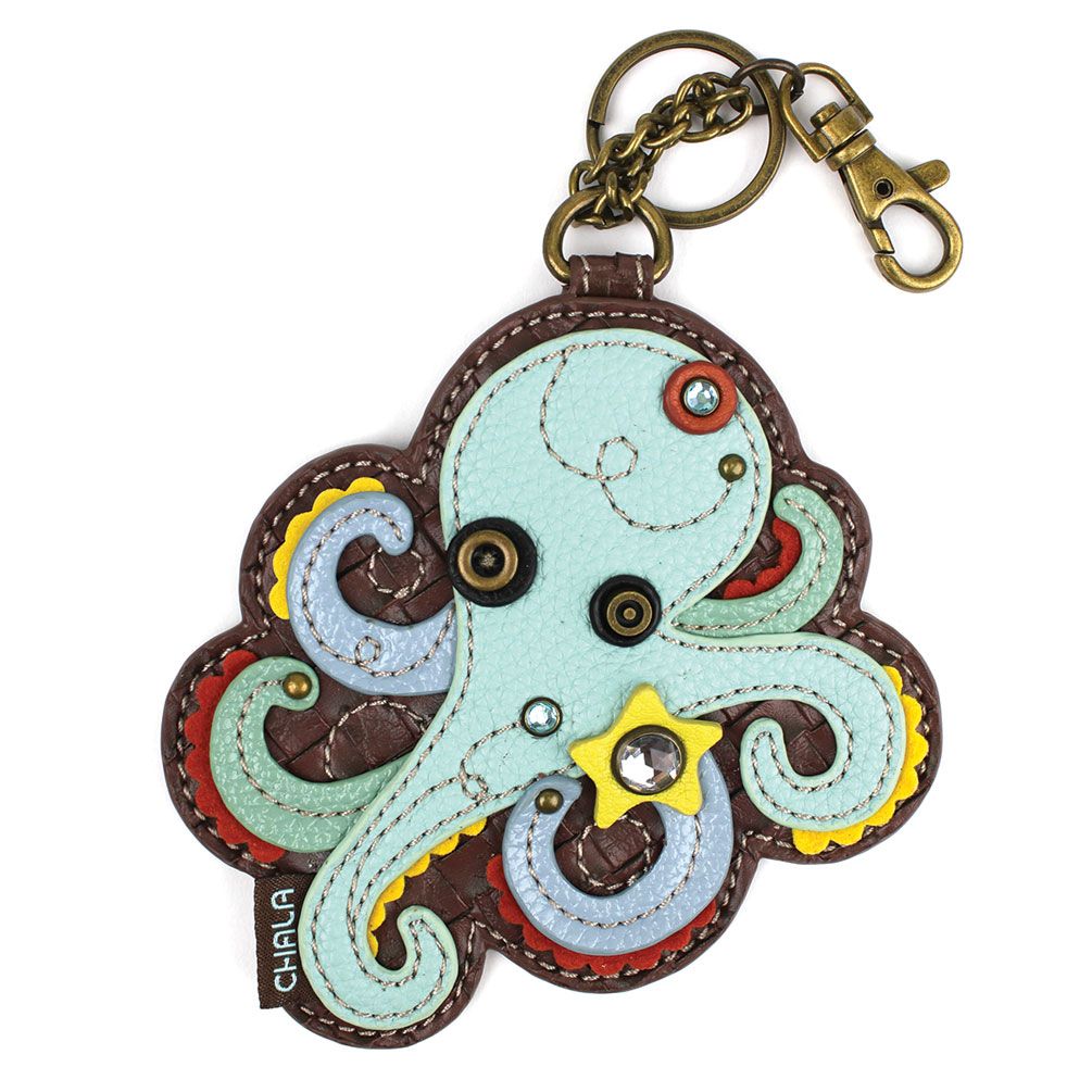 Octopus Coin Purse and Key Chain by Chala