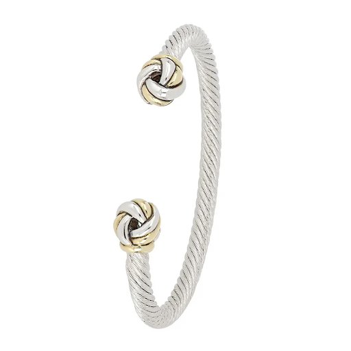 Infinity Love Knot Jewelry Collection - Love Knot Bracelet Wire Cuff by John Medeiros