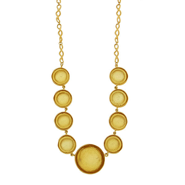 Bubble 16 Inch Adjustable Necklace - Amber by Michael Michaud