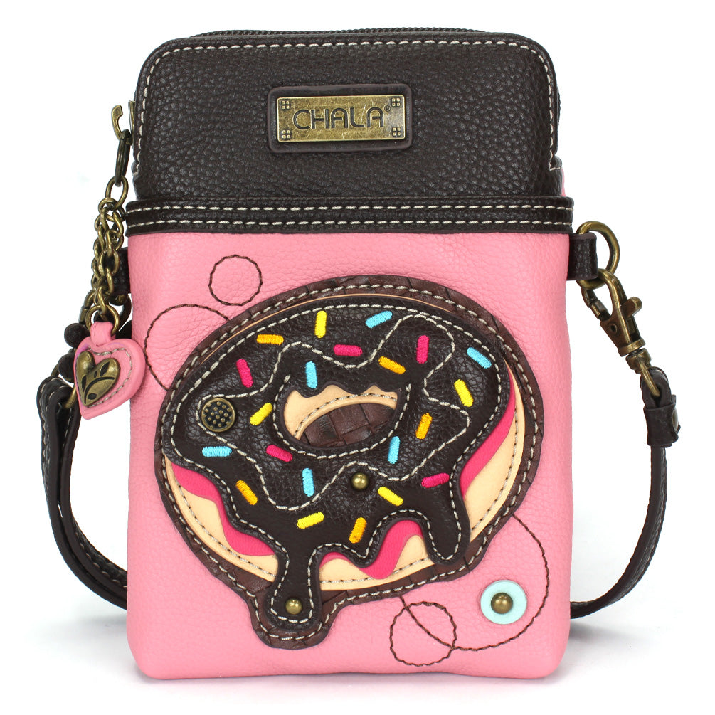 Donut Cellphone Crossbody in Pink by Chala