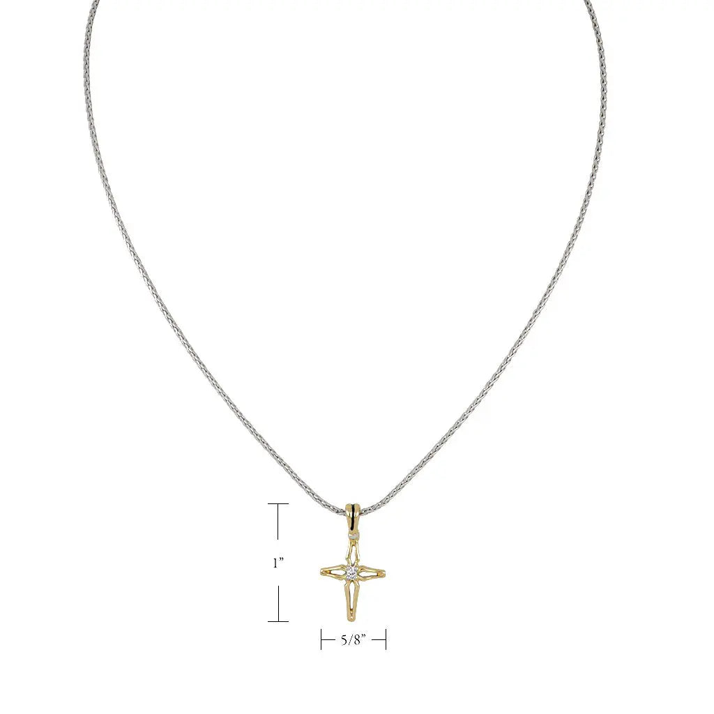 Celebration Small Birthstone Cross 18 Inch Chain Necklace by John Medeiros