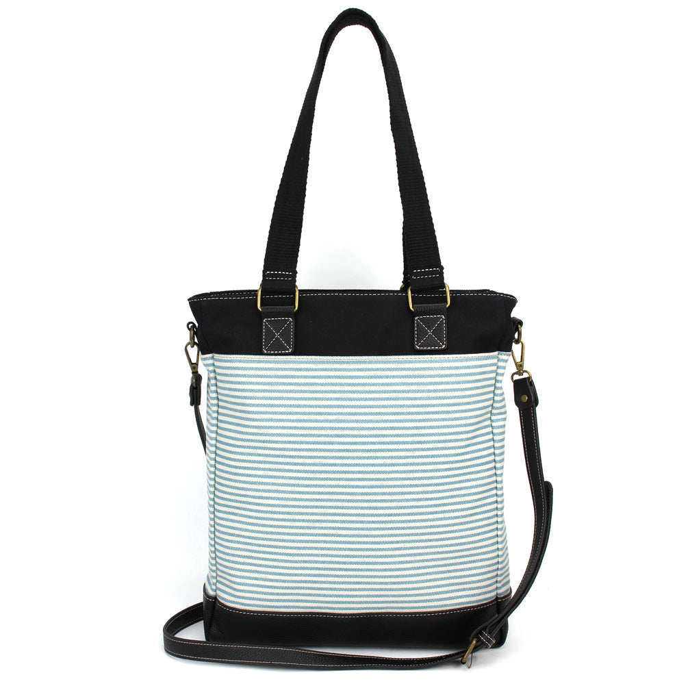 Blue Butterfly Work Tote in Blue Stripe by Chala