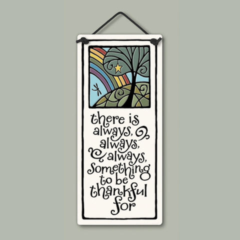 Thankful Wall Art Small Tall Ceramic Tile
