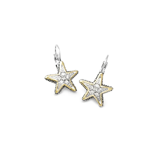 Ocean Images Seaside - Pavé Starfish French Wire Earrings by John Medeiros