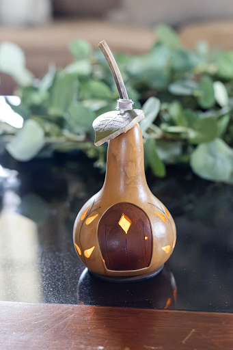 Tan Fairy House Miniature Gourd