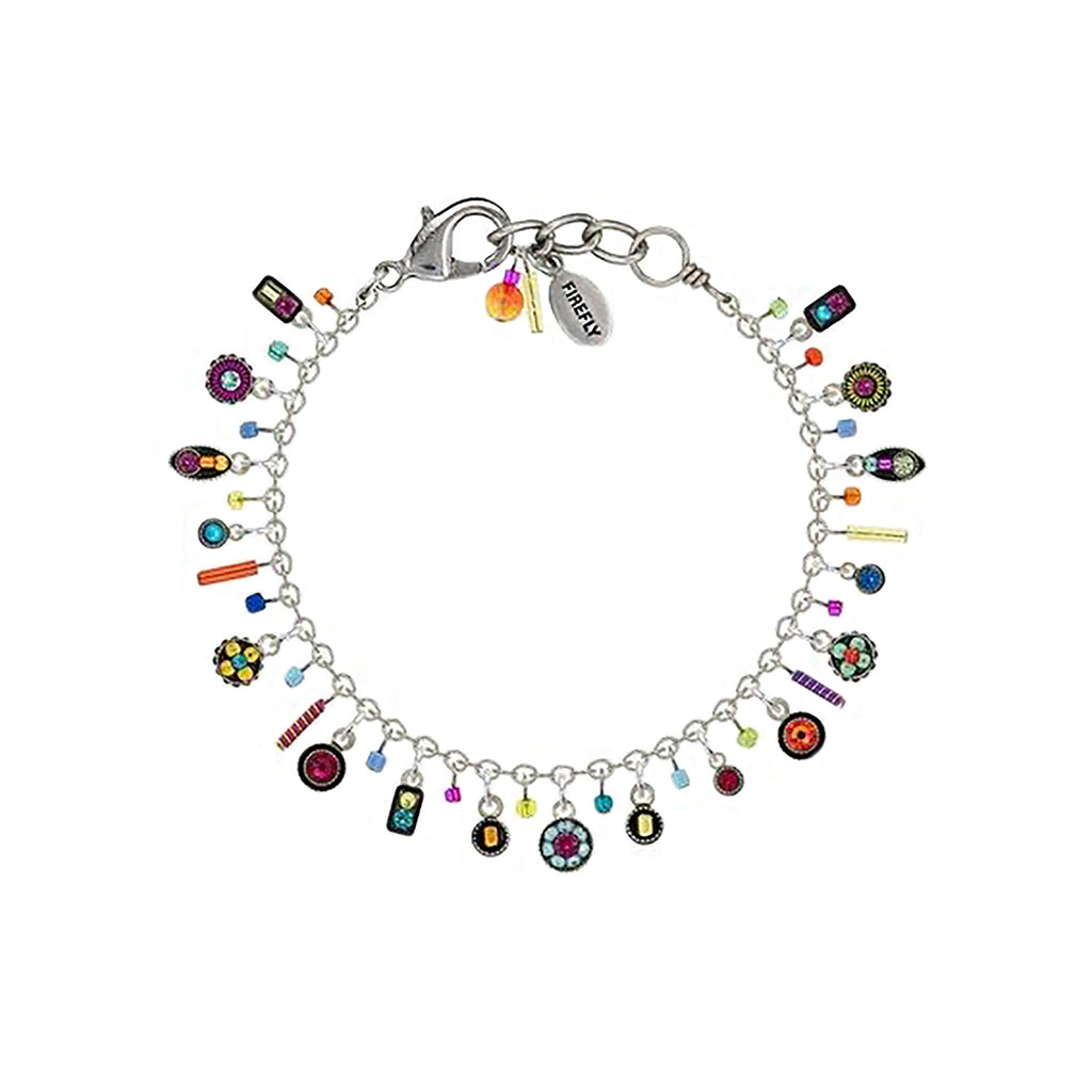 Multi Color Delicate Mosaic Bracelet by Firefly Jewelry