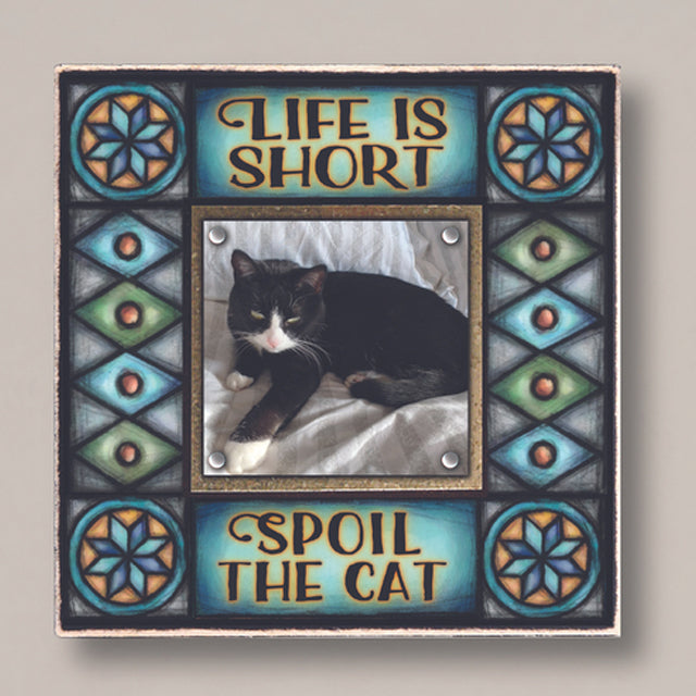 Spoil the Cat Small Wood Frame