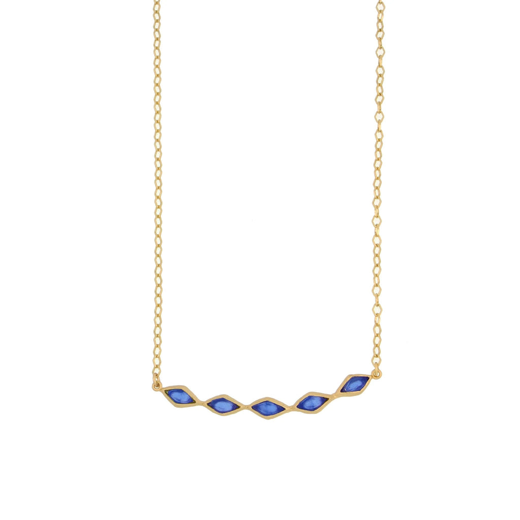 Coblat Marquise 16 Inch Adjustable Bar Necklace by Michael Michaud