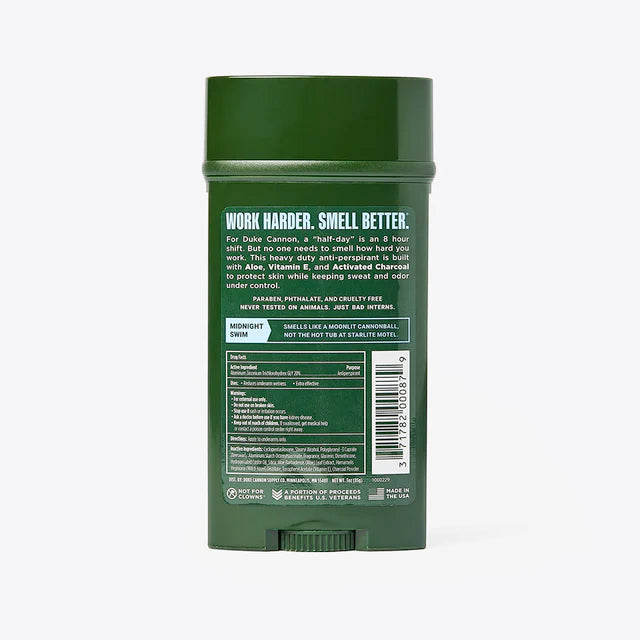 MIDNIGHT SWIM SEAGRASS AND SANDALWOOD ANTI PERSPIRANT DEODORANT by DUKE CANNON