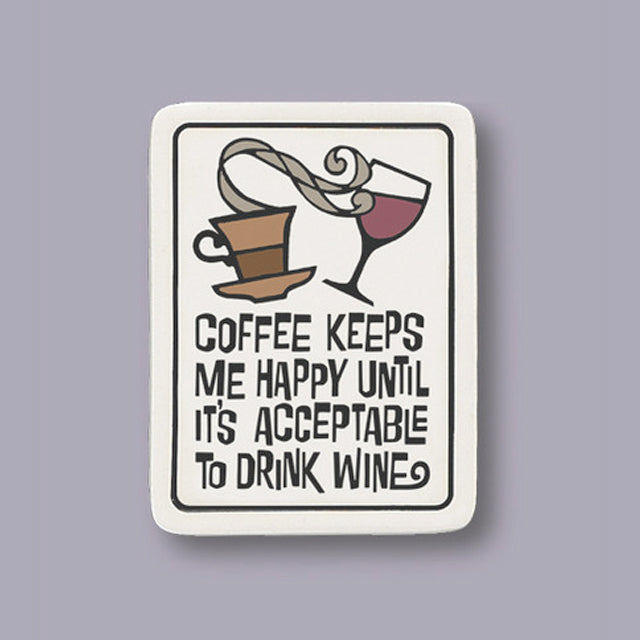 Coffee Wine Ceramic Magnet