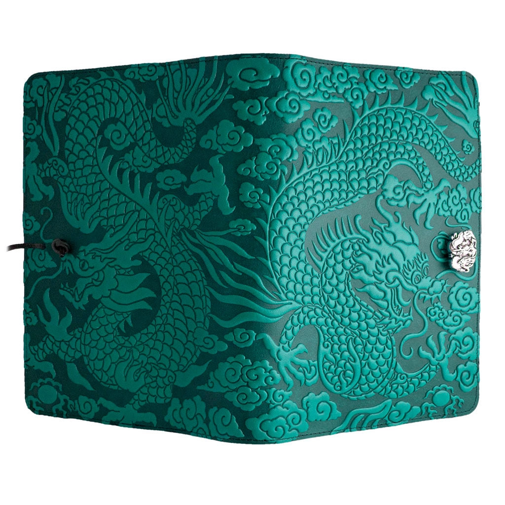Cloud Dragon Small Leather Journal in Teal