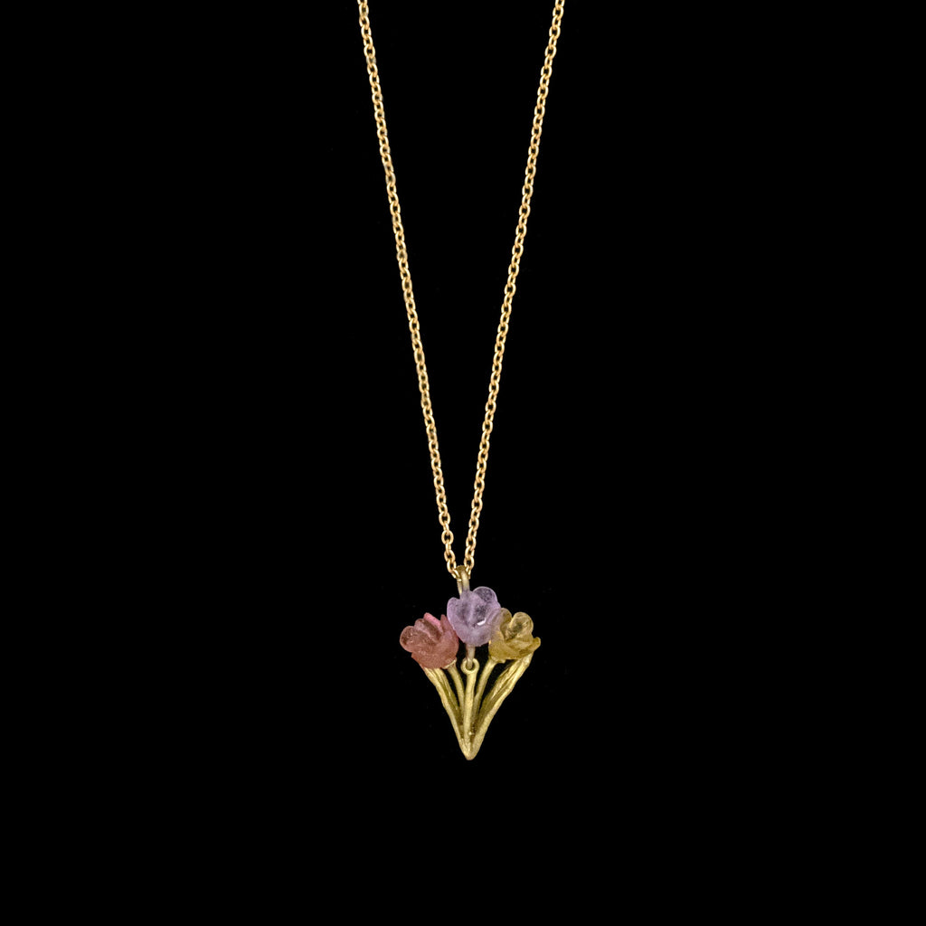 Tulip 16 inch Adjustable Dainty Pendant Necklace by Michael Michaud