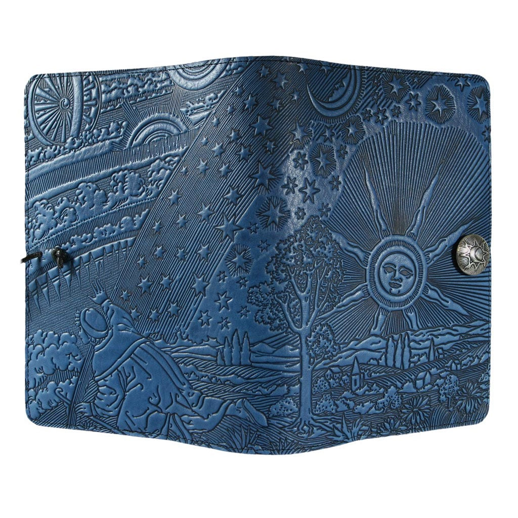 Large Leather Journal - Roof of Heaven Blue