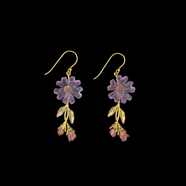 Phlox Wire 2-Drop Earrings by Michael Michaud