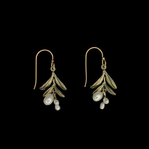 Garden Vine Dainty Wire Earrings by Michael Michaud