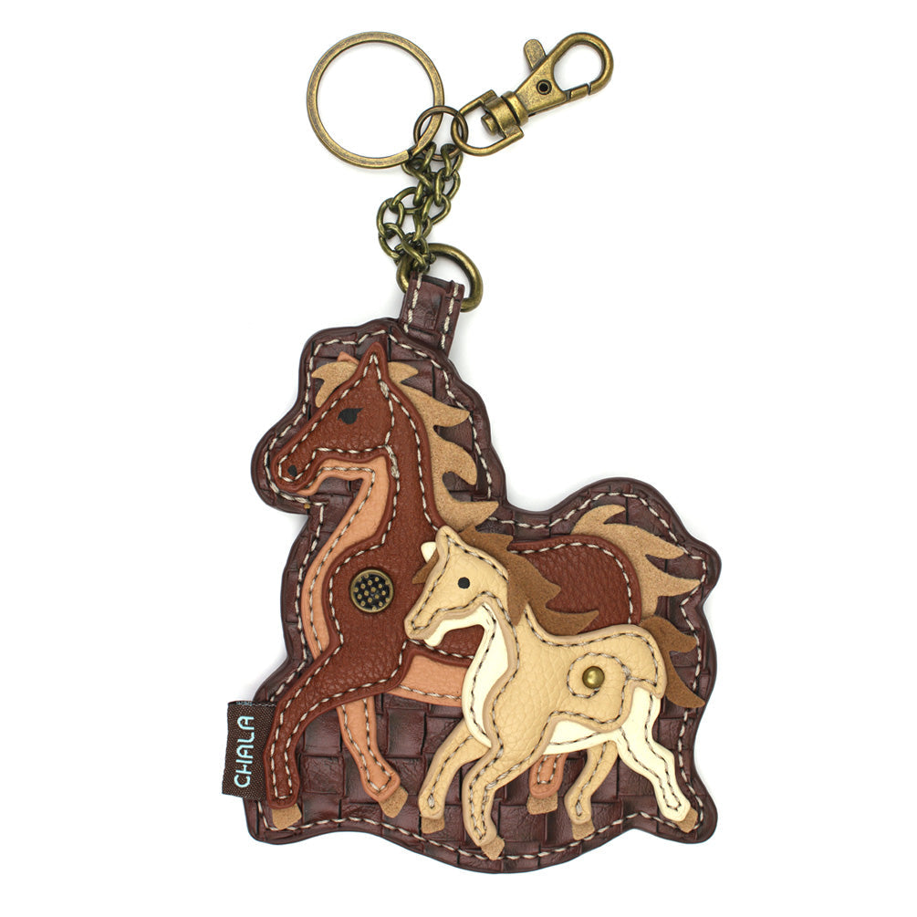 Horse Family Coin Purse and Key Chain by Chala