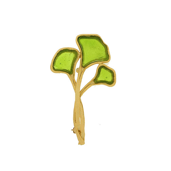 Ginkgo Leaf Brooch by Michael Michaud