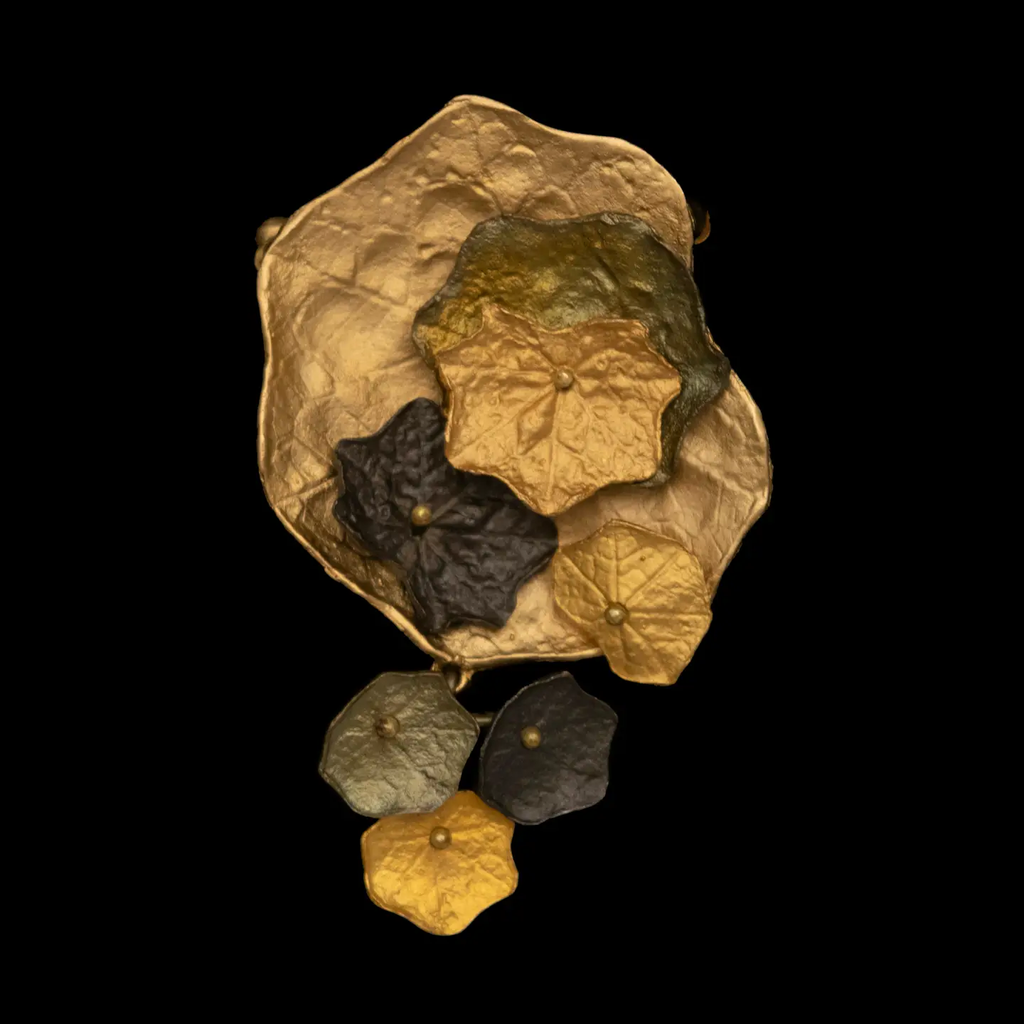 Nasturtium Brooch by Michael Michaud