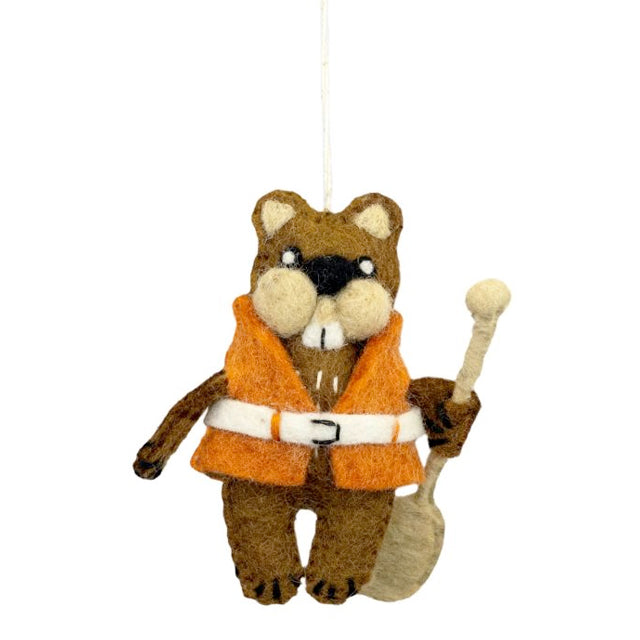 Camp Beaver Wool Ornament
