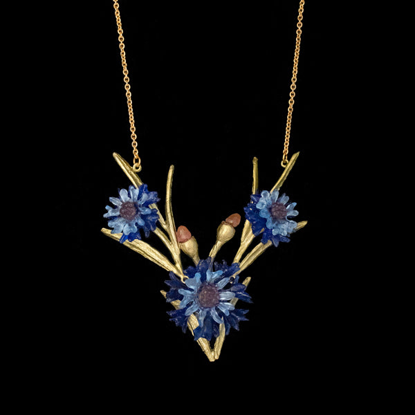 Cornflower 16 inch Adjustable Necklace by Michael Michaud