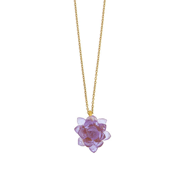Water Lily 16 Inch Adjustable Flower Pendant Necklace by Michael Michaud