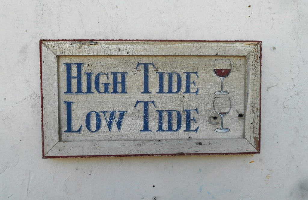 High Tide Low Tide with Wine Glasses