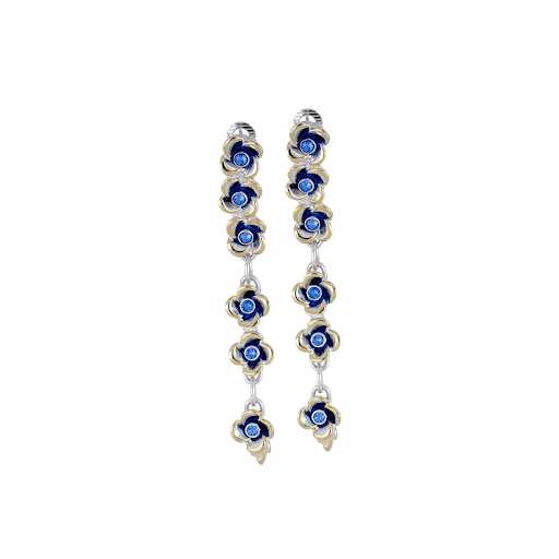 Novelão Collection Small Flowers Two-Tone Dangle Earrings by John Medeiros