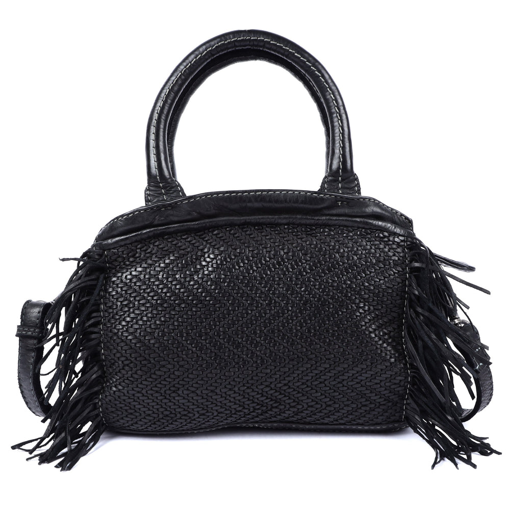 Grace Leather Crossbody in Black