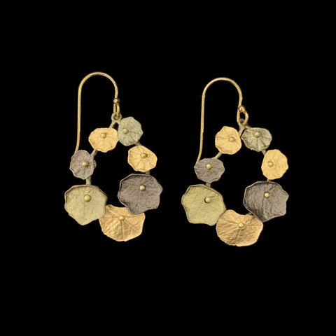 Nasturtium Hoop Wire Earrings by Michael Michaud