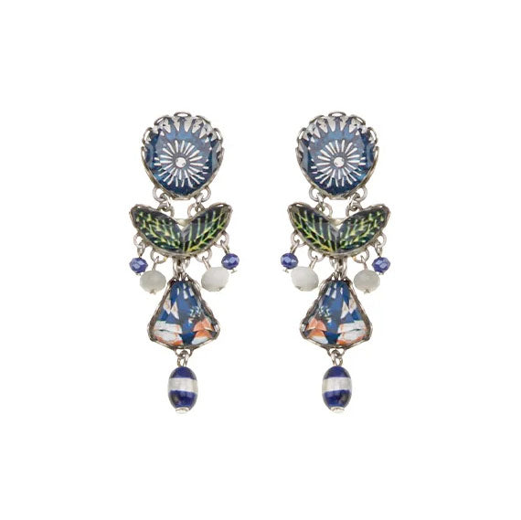 Aphrodite Blue Domes Small Bule Earrings by Ayala Bar