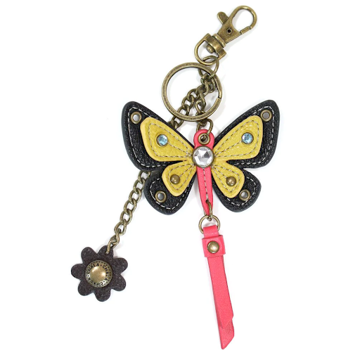 Butterfly Mini Key Chain in Yellow
