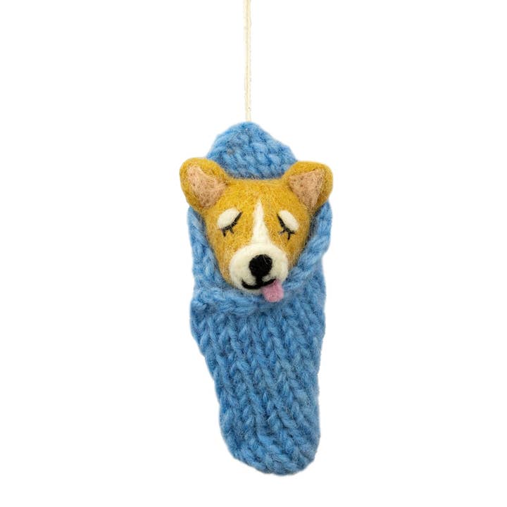 Cozy Puppy Wool Ornament