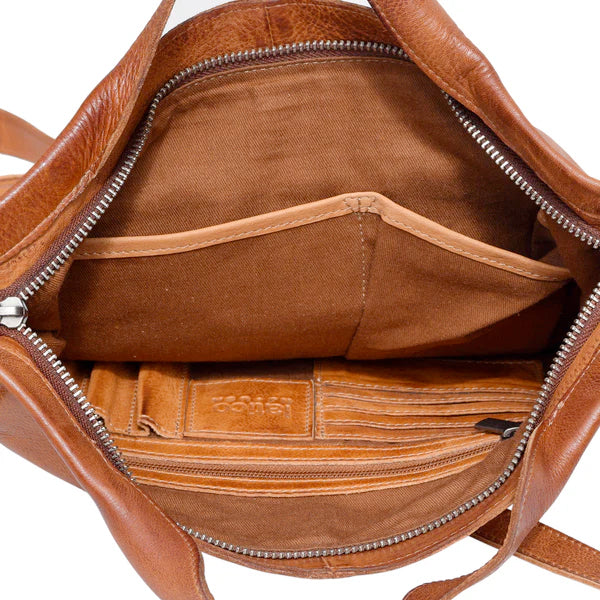 Bianca Leather Tote in Cognac