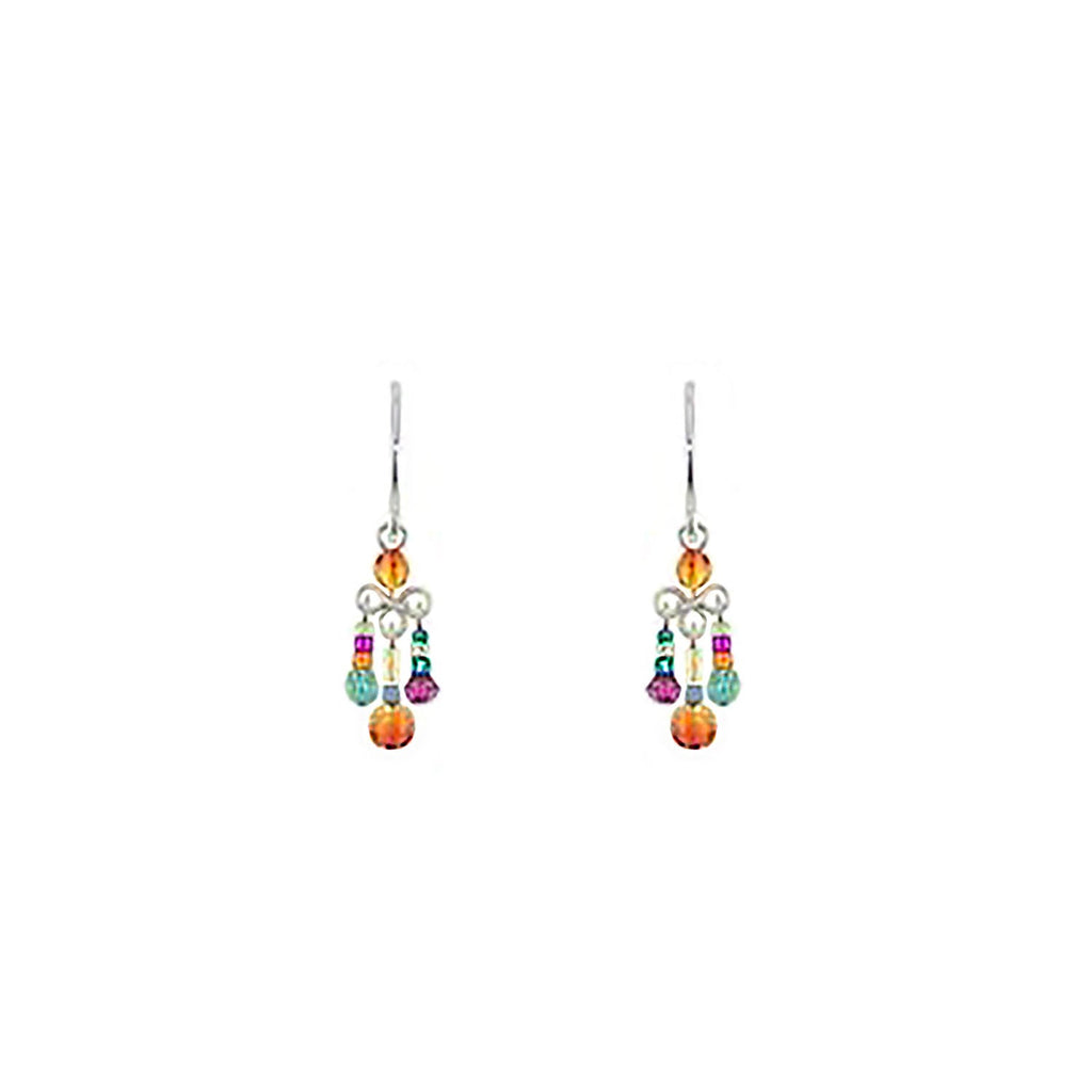 Multi Color Short Delicate Earrings by Firefly Jewelry
