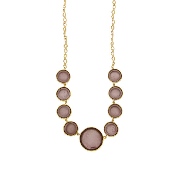 Bubble 16 Inch Adjustable Necklace - Dark Purple by Michael Michaud