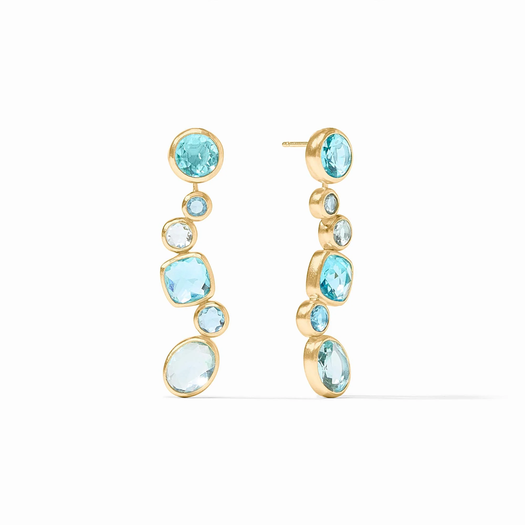Kaleidoscope Earring Jacket in Bahamian Blue by Julie Vos