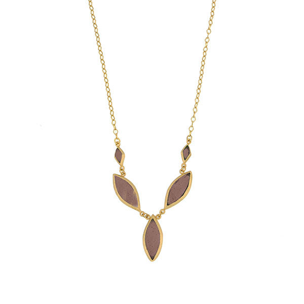 Marquise 16 Inch Adjustable Necklace - Dk Purple by Michael Michaud