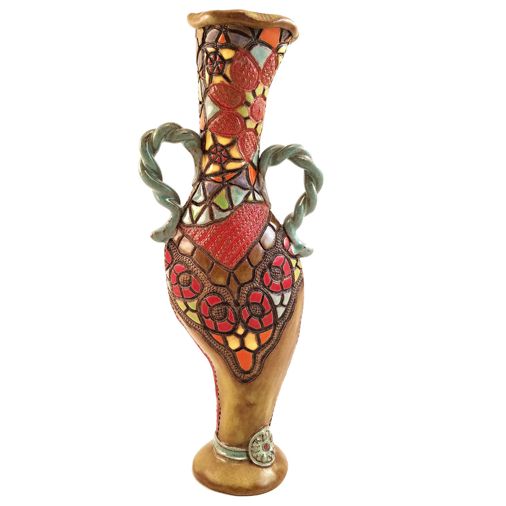 Makayla Ceramic Vase by Laurie Pollpeter